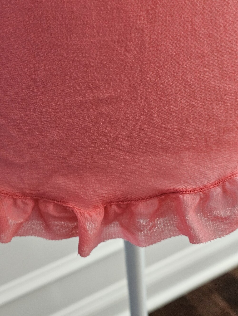 ​Vtg Victoria’s Secret Angels Pink Lace Ruffle Cami- Coquette Babydoll Sleep Top - Picture 6 of 8